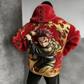 KNY Color-blocked Corduroy Hooded Sweatshirt