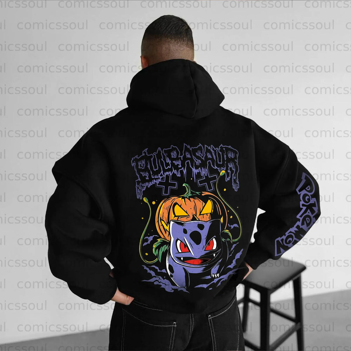 PKM-Unisex Anime Graphic Streetwear Vintage Plush Hoodie