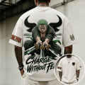 One Piece Unisex Short-Sleeve Corduroy T-Shirt With Anime Print