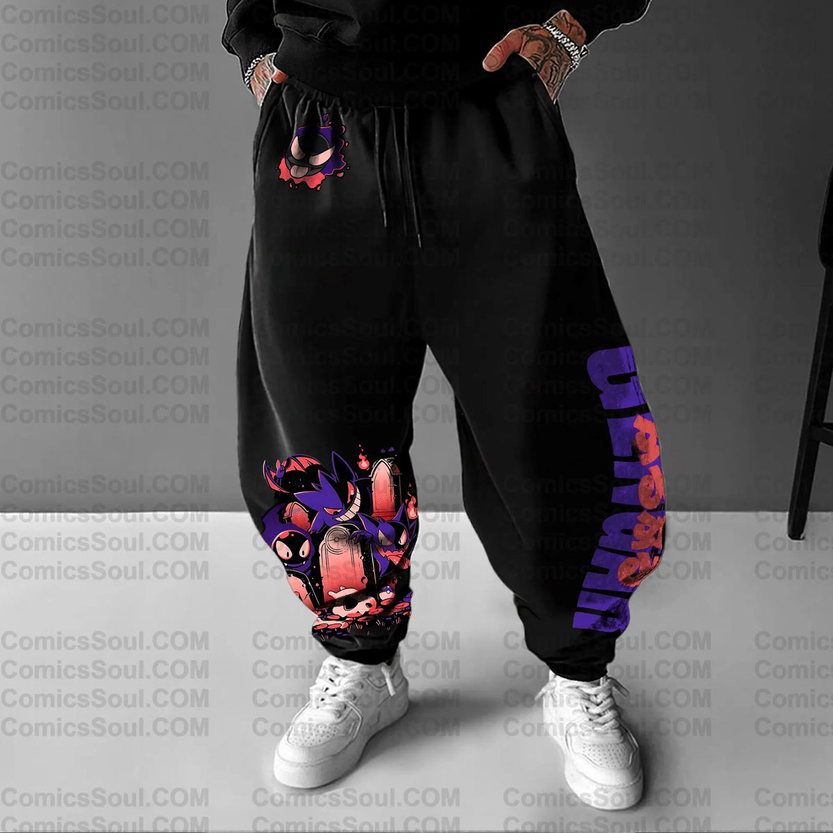 PKM-Unisex Anime Inspired Vintage Pants| Gengar