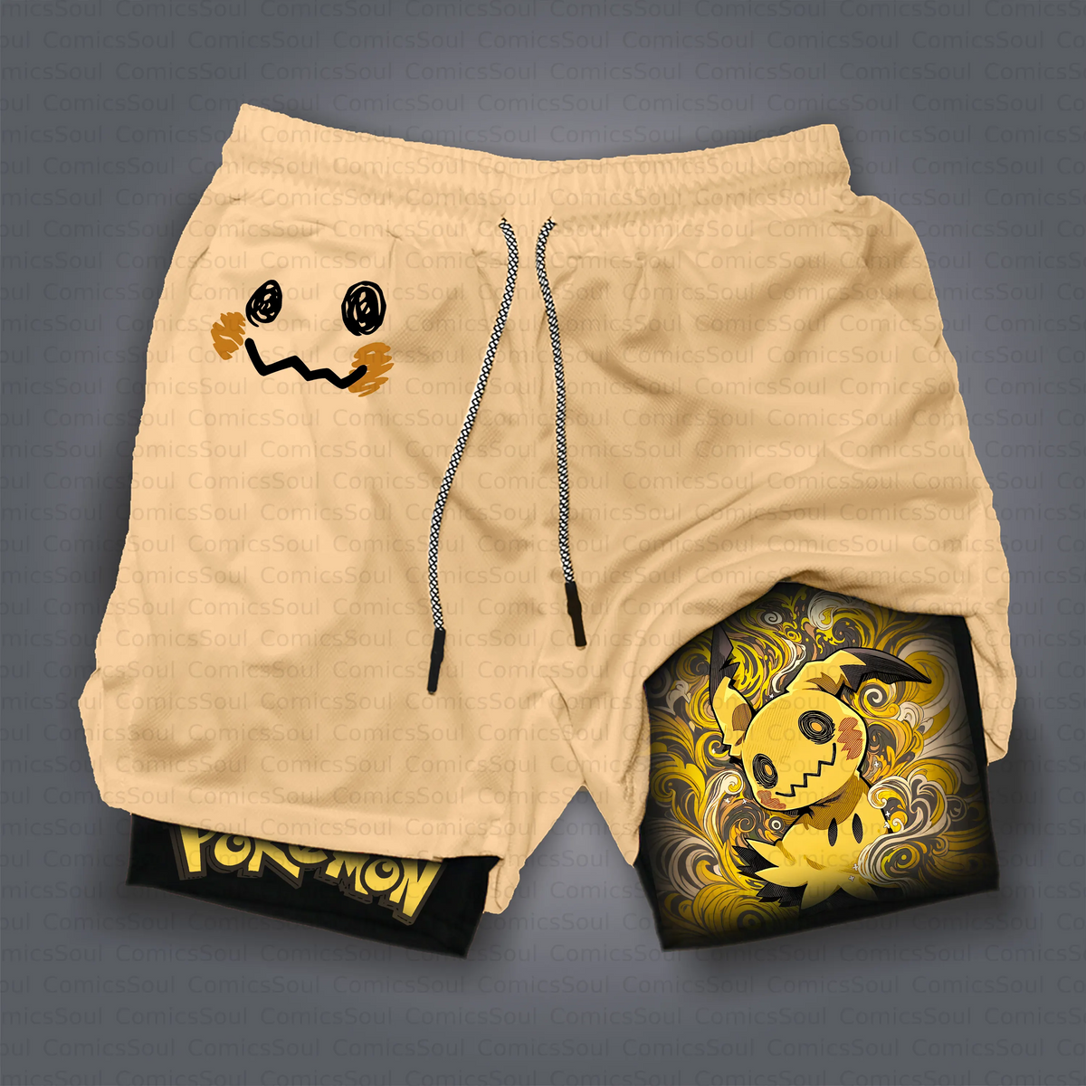 PKM-Unisex Casual Anime Style Shorts