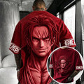 One Piece Unisex Anime-Style Retro Corduroy Oversized T-Shirt
