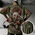 NINDO Unisex Anime-Style Retro Corduroy Oversized T-Shirt