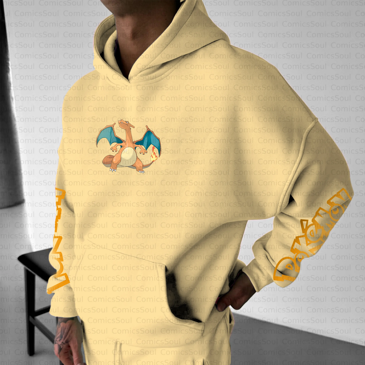PKM-Unisex Anime Inspired Vintage Plush Hoodie
