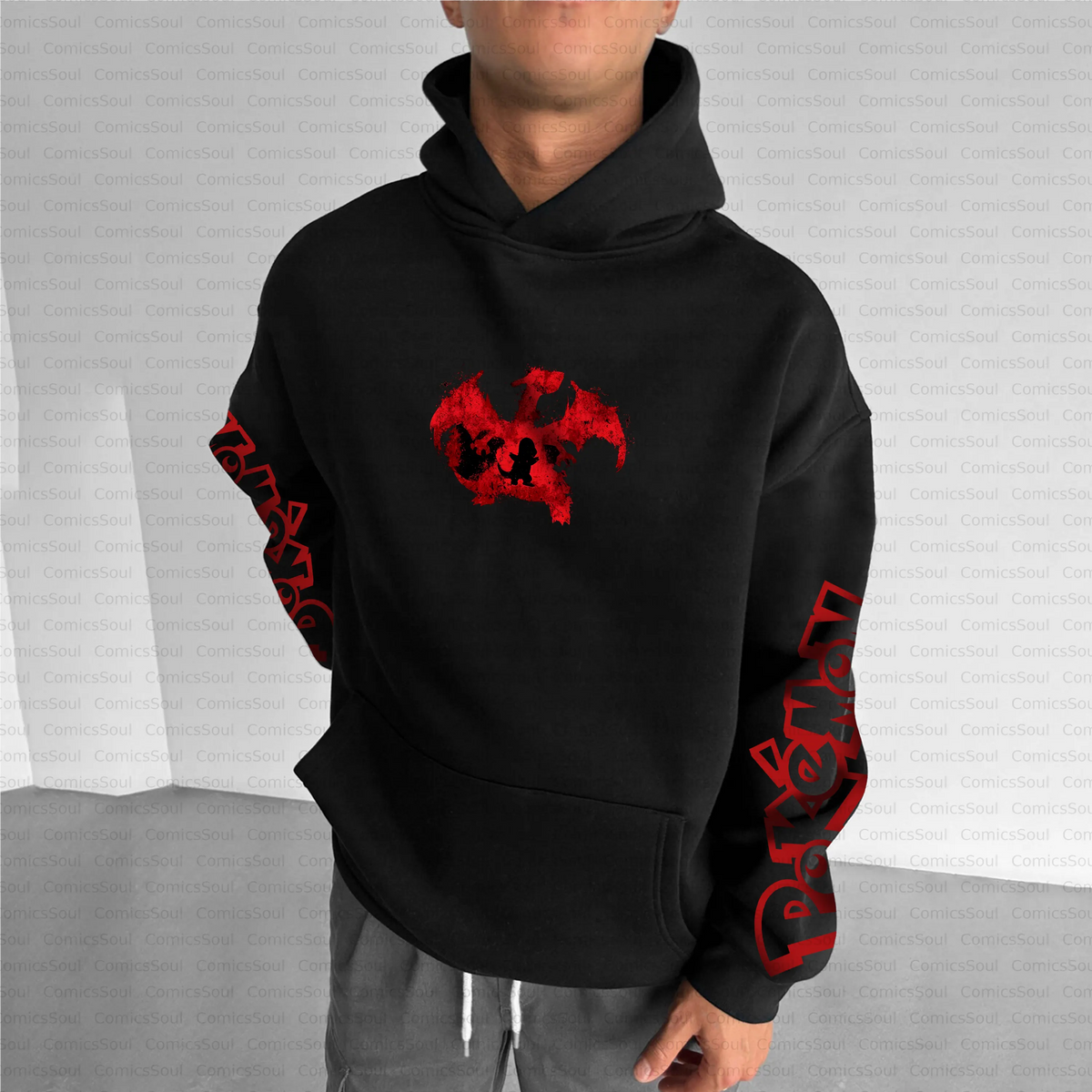 PKM-Unisex Anime Inspired Vintage Plush Hoodie