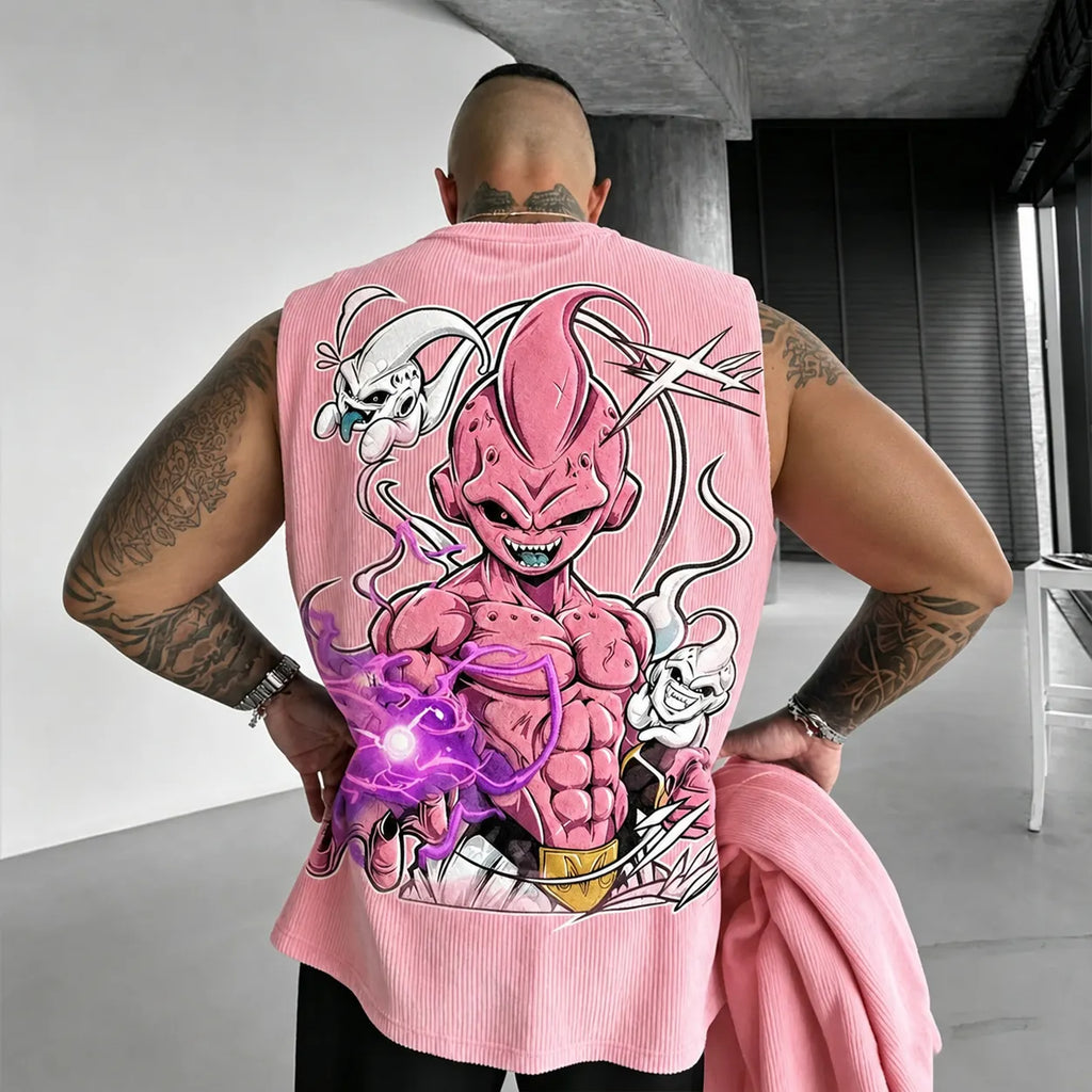 Dragon Ball Unisex Anime-Style Retro Corduroy Tank Top