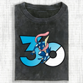 PKM-Unisex Anime Inspired Vintage Washed T-Shirt