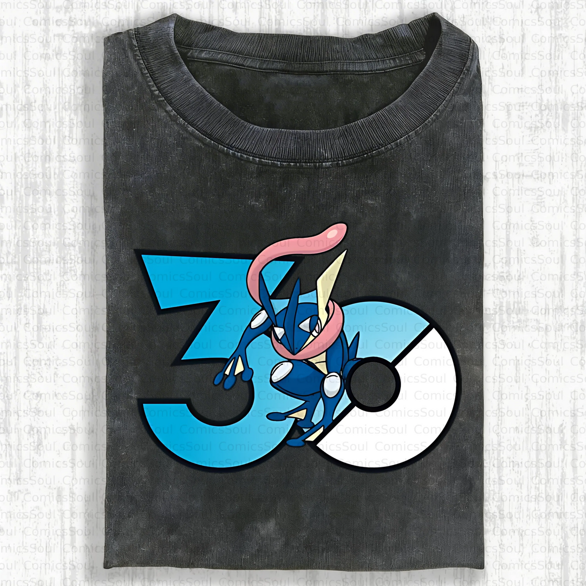 PKM-Unisex Anime Inspired Vintage Washed T-Shirt