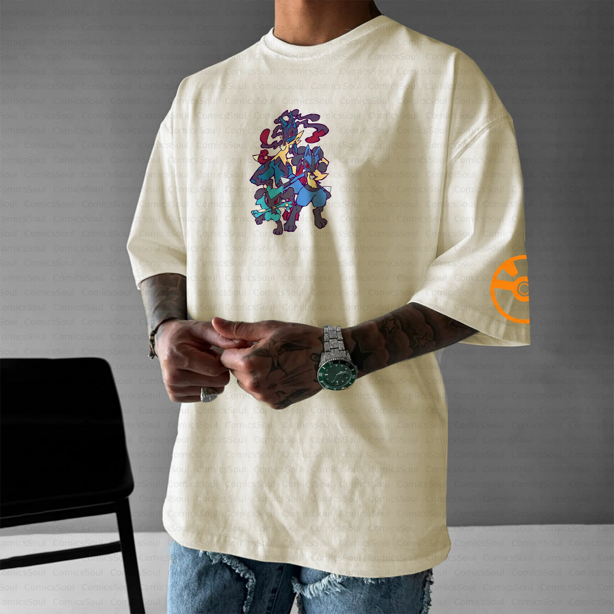 PKM-Unisex Anime Inspired Vintage T-Shirt