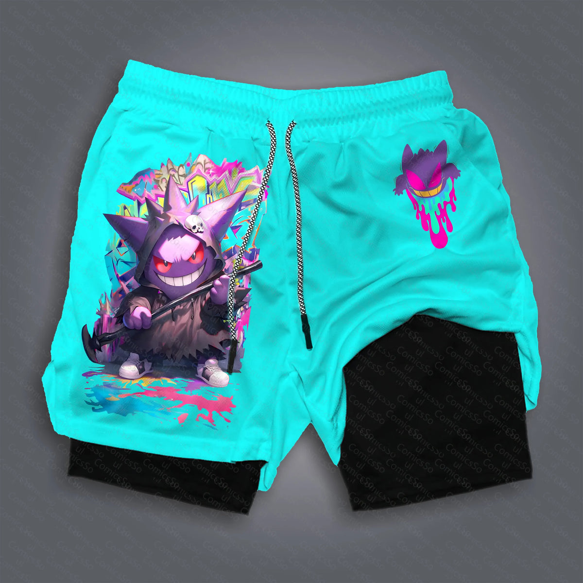 PKM-Unisex Casual Anime Streetwear Gym Shorts