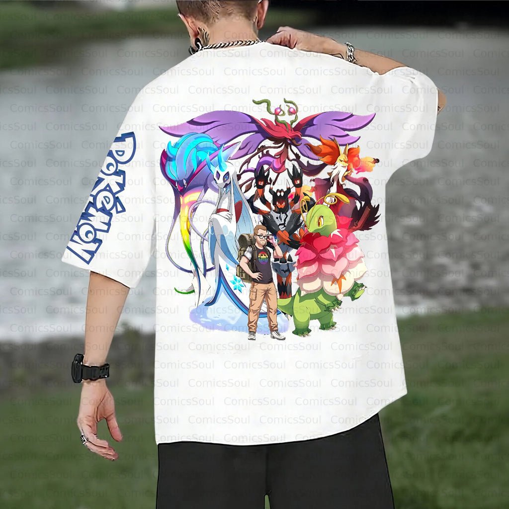 PKM-Unisex Anime Inspired Vintage T-Shirt