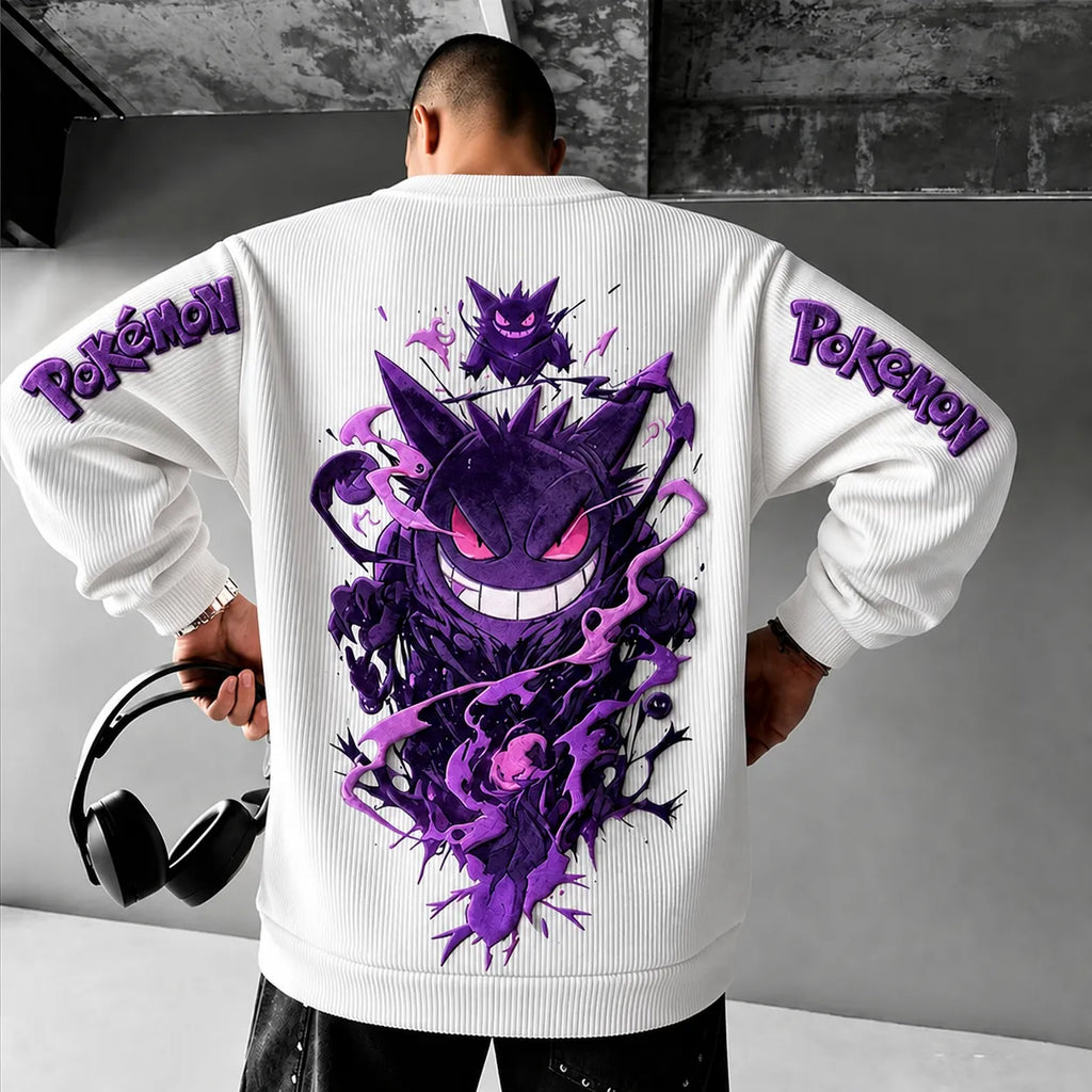 Pokémon Unisex Anime-print Crewneck Sweatshirt