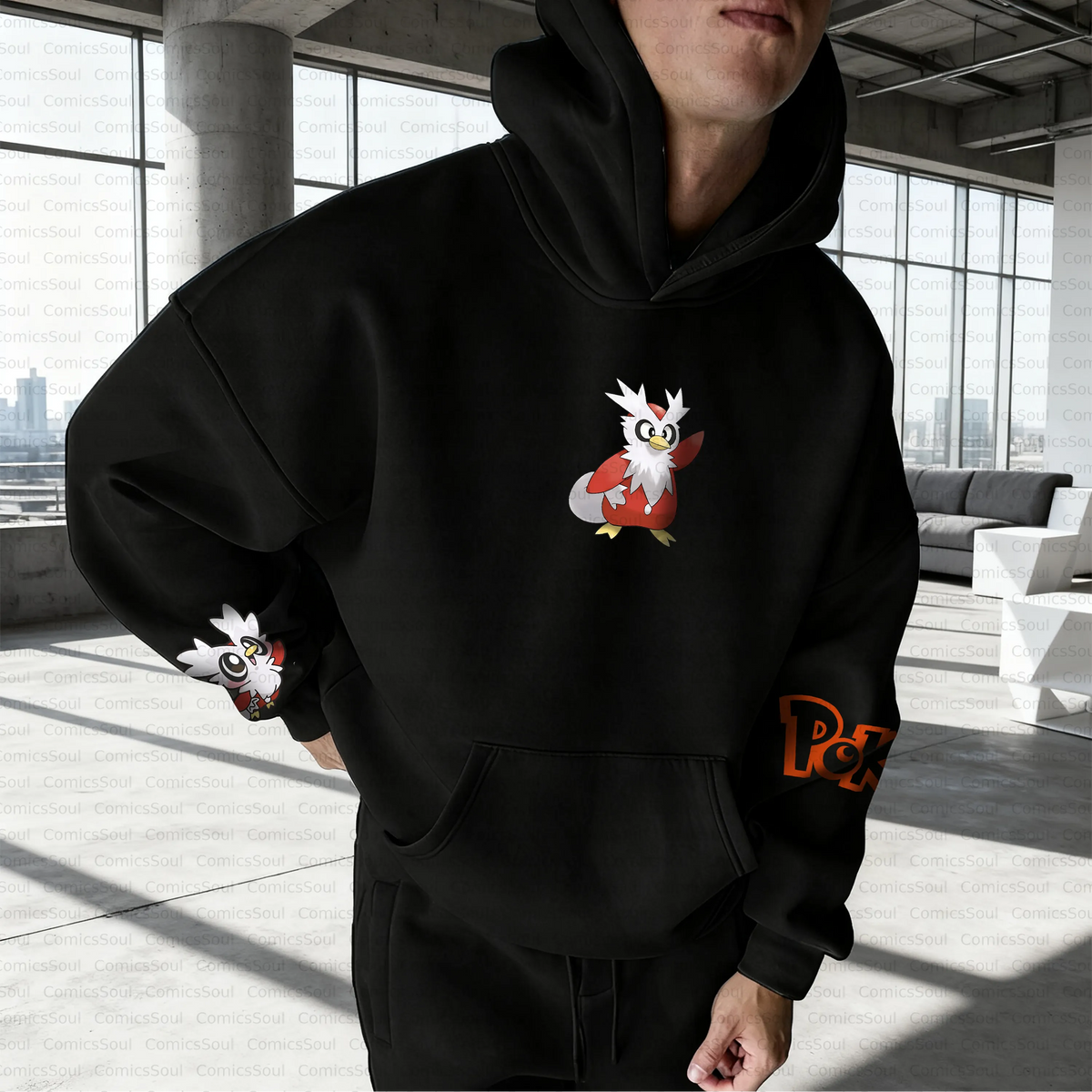 PKM-Unisex Anime Inspired Vintage Plush Hoodie