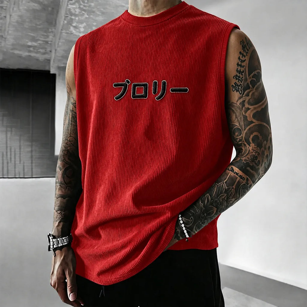 Dragon Ball Unisex Anime-Style Retro Corduroy Tank Top