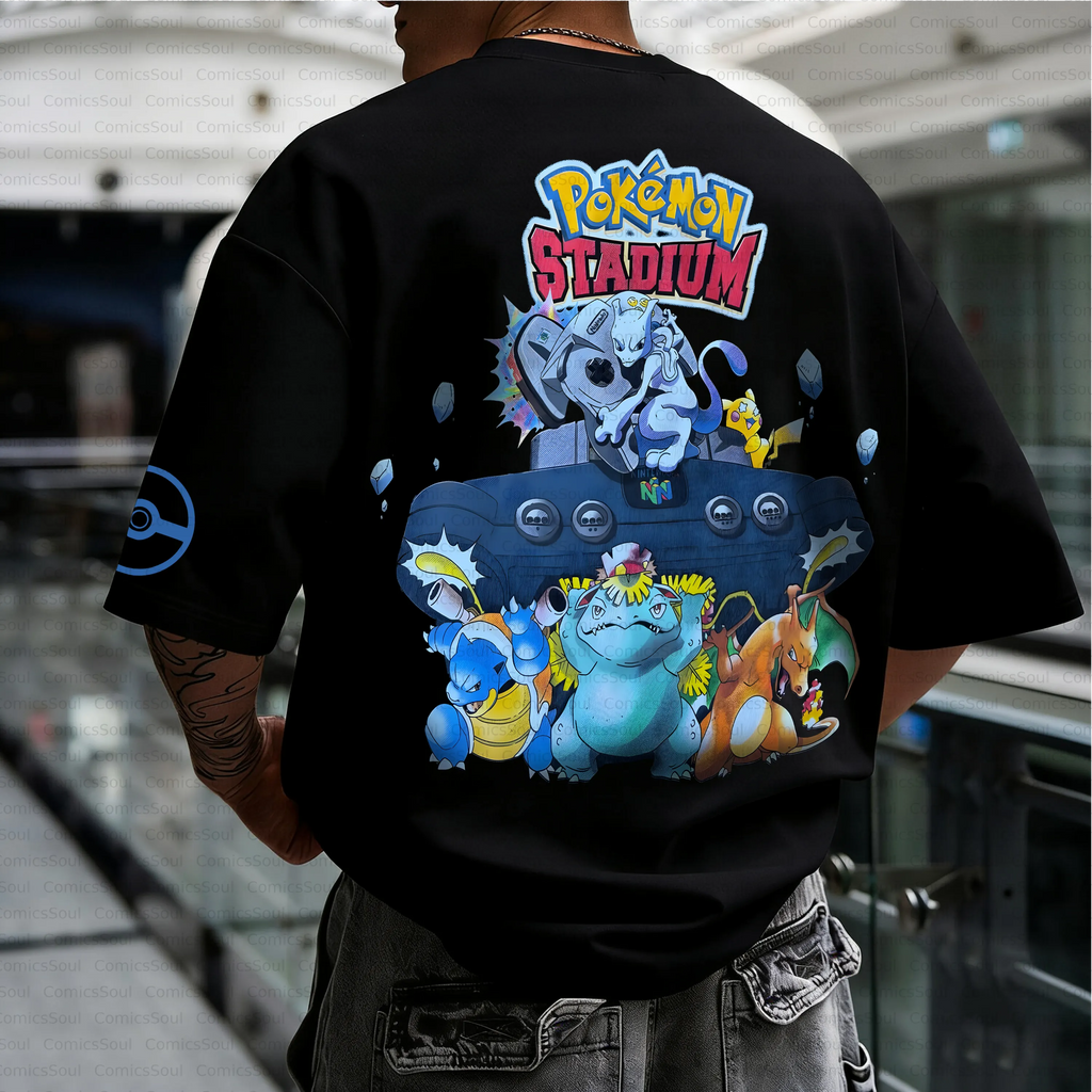 PKM-Unisex Anime Inspired Vintage T-Shirt