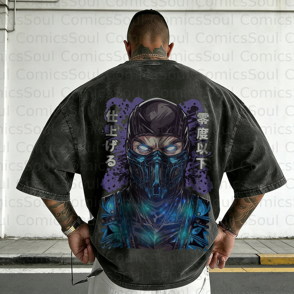 MK-Unisex Anime Inspired Vintage Washed T-Shirt