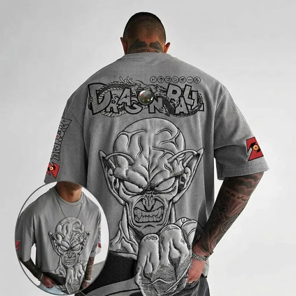 Dragon Ball Unisex Anime Inspired Vintage Corduroy T-Shirt