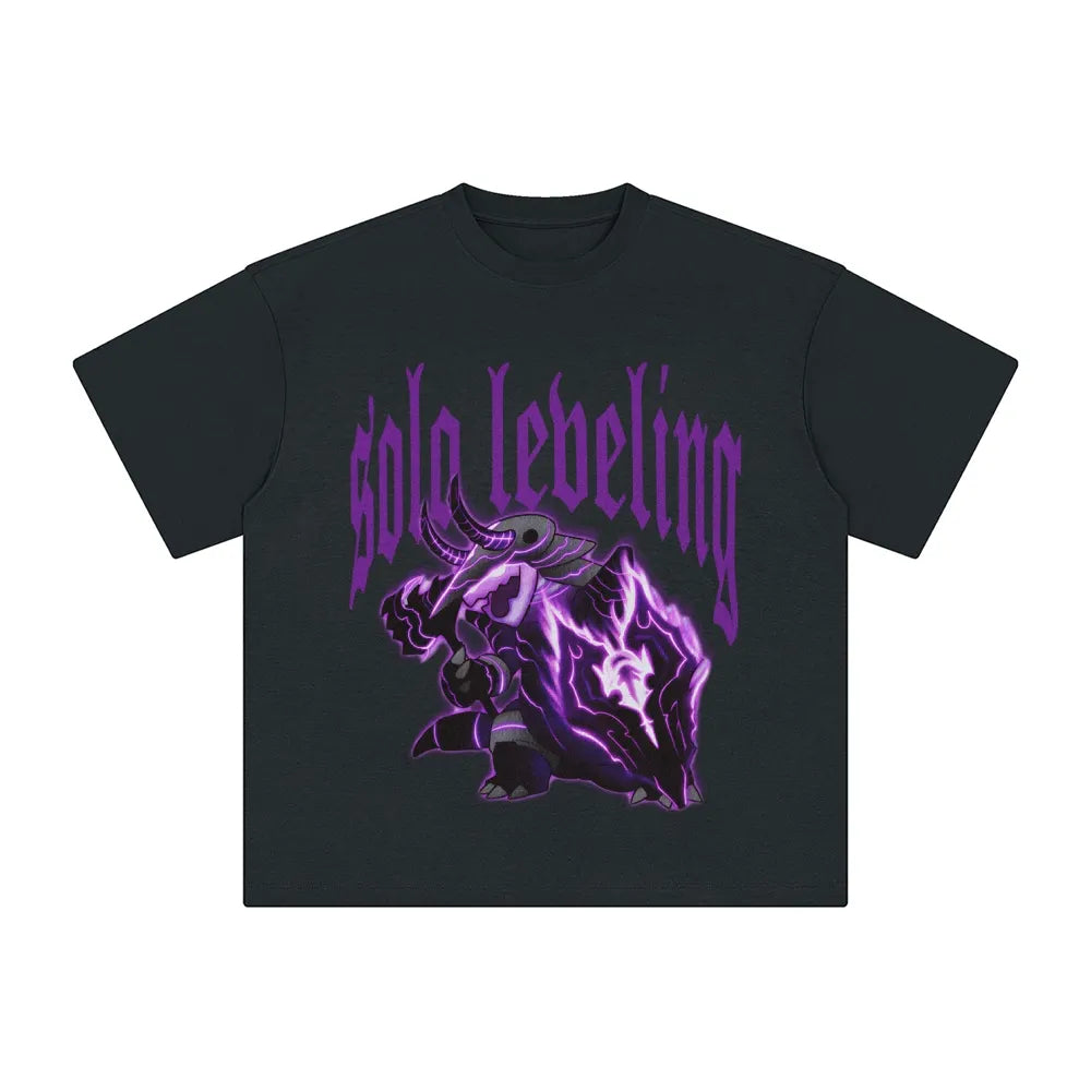SL-Unisex Anime Inspired Washed  Vintage T-Shirt