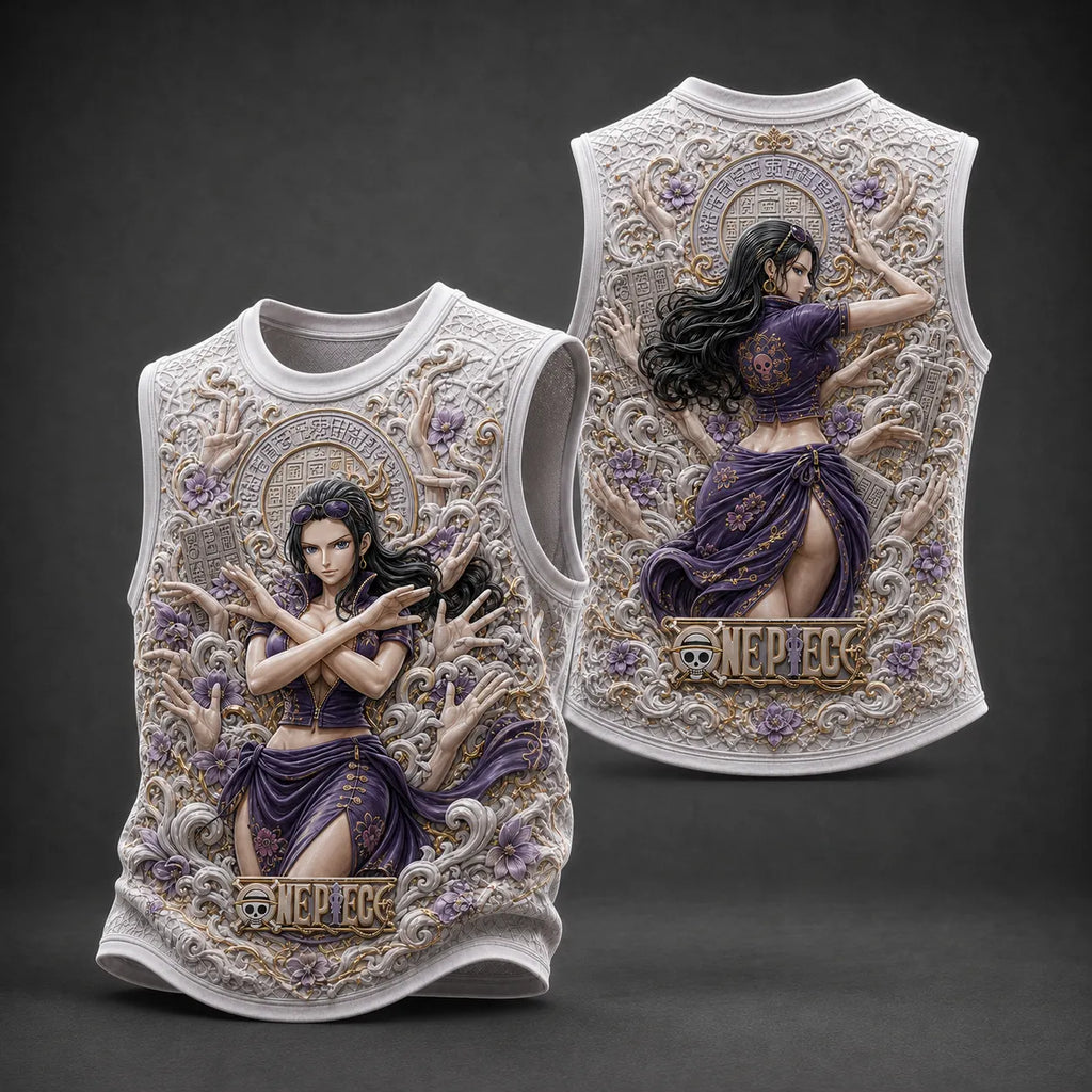One Piece Pirate Crew Graphic Crew-Neck Tank Top