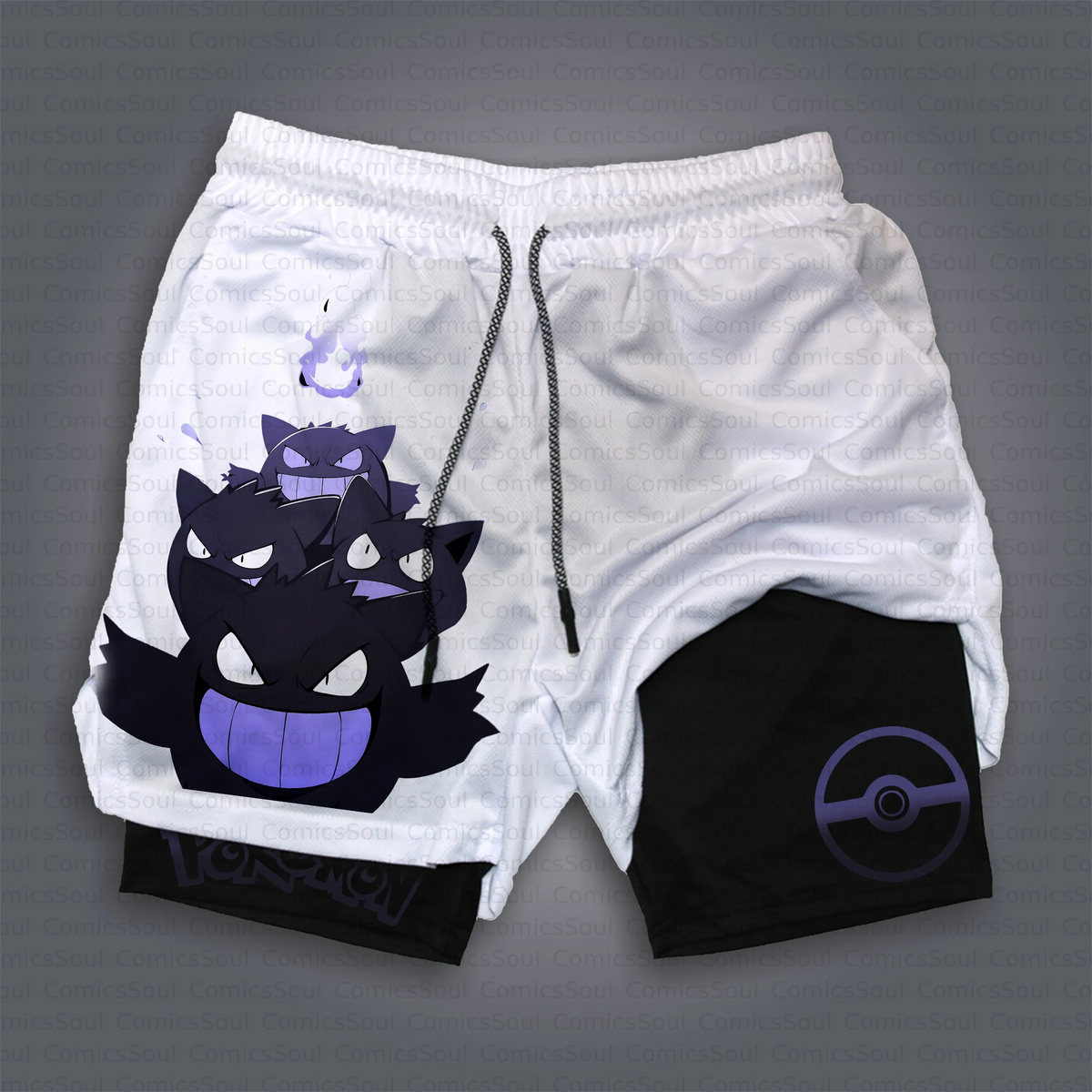 PKM-Unisex Casual Anime Style Shorts