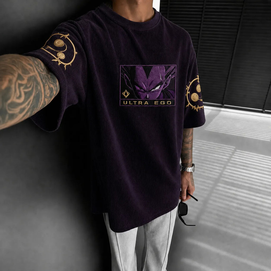 Dragon Ball Unisex Short-Sleeve Corduroy T-Shirt With Anime Print