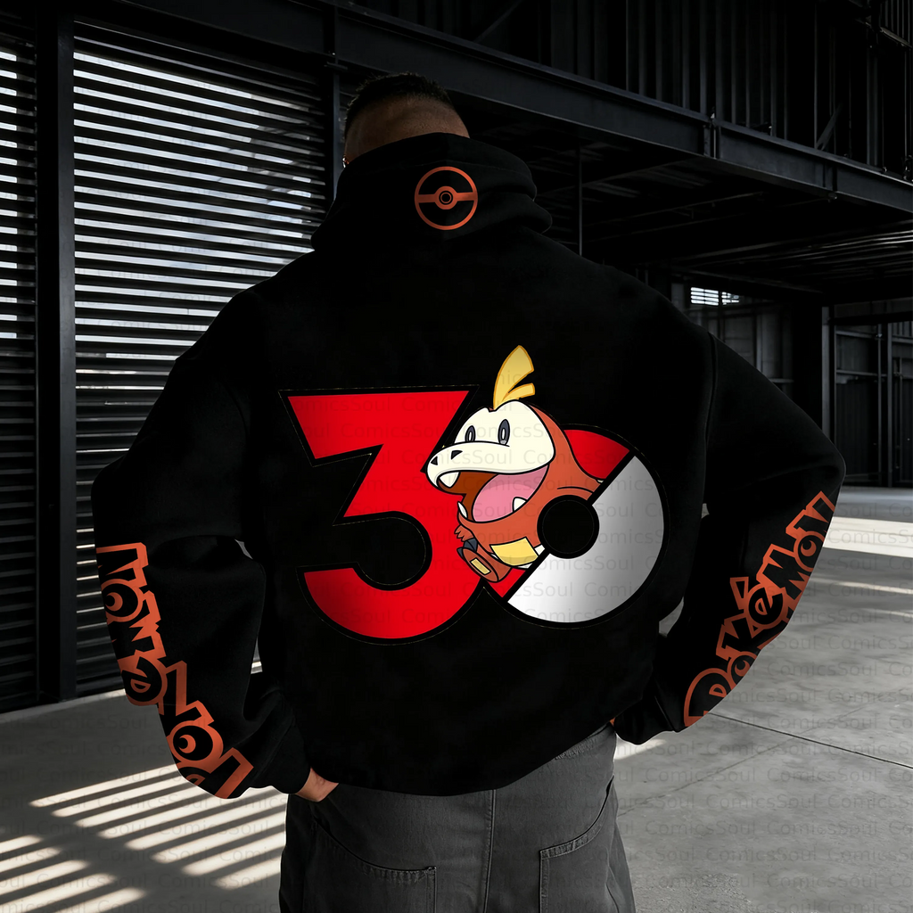 PKM-Unisex Anime Inspired Vintage Plush Hoodie