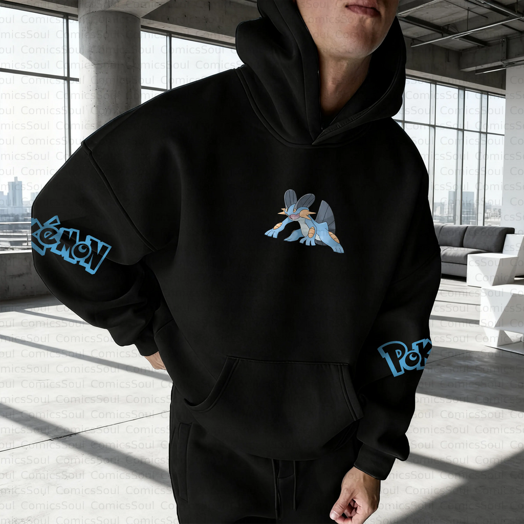 PKM-Unisex Anime Inspired Vintage Plush Hoodie