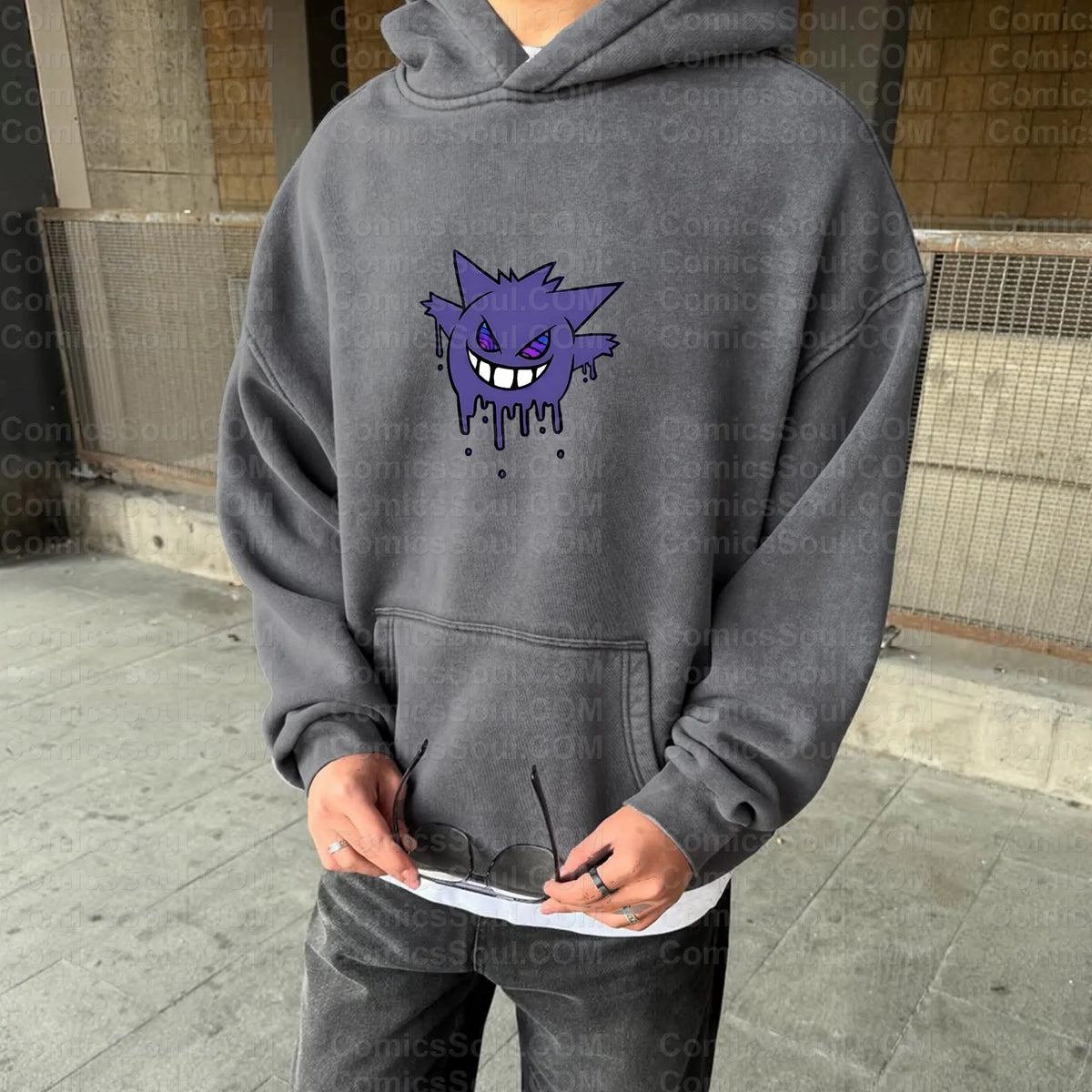 PKM-Vintage 3D Direct Inkjet Printed Washed Unisex Plush Hoodie
