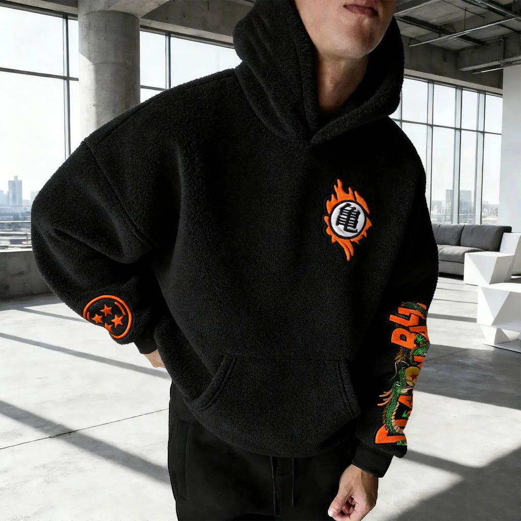 Dragon Ball Color Blocked Plush Hoodie