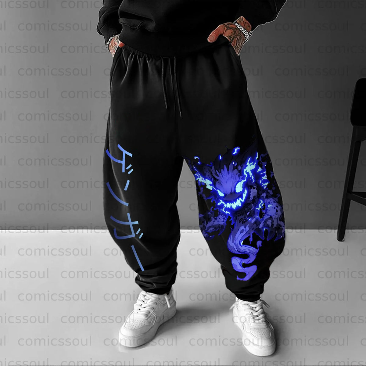 PKM-Unisex Anime Inspired Vintage Pants