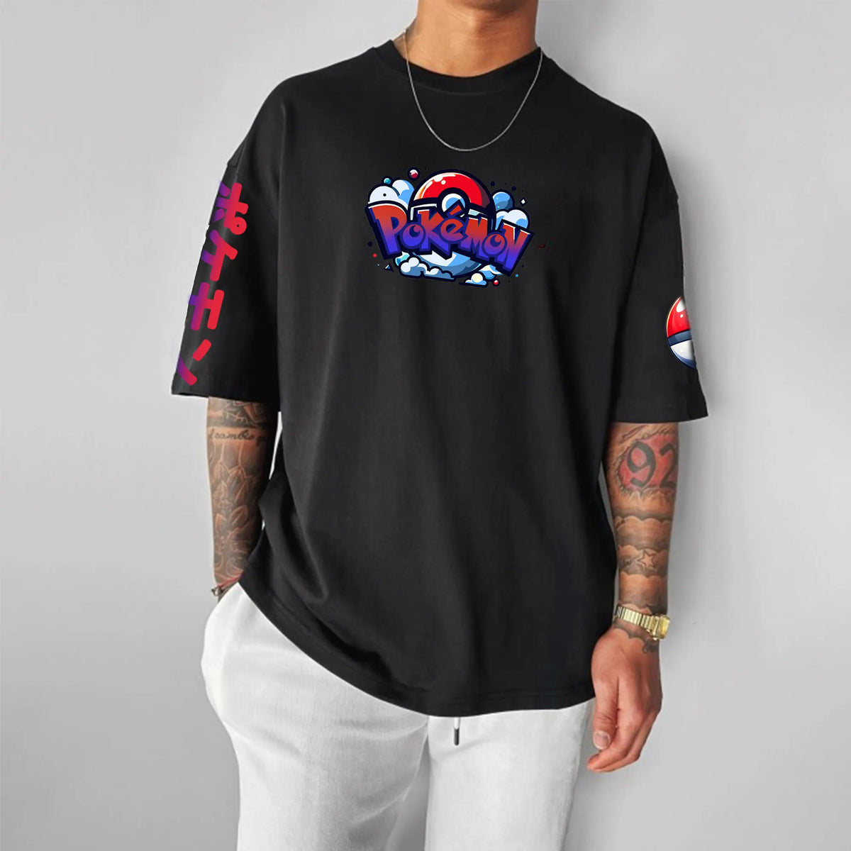 PKM-Unisex Anime Inspired Vintage T-Shirt