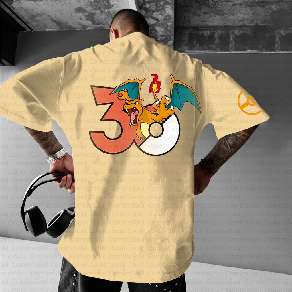 PKM-Unisex Anime Inspired Vintage T-Shirt