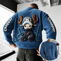 One Piece Unisex Retro Corduroy Sweatshirt In Anime Style