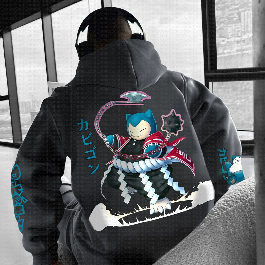 PKM-Unisex Anime Graphic Streetwear Vintage Hoodie