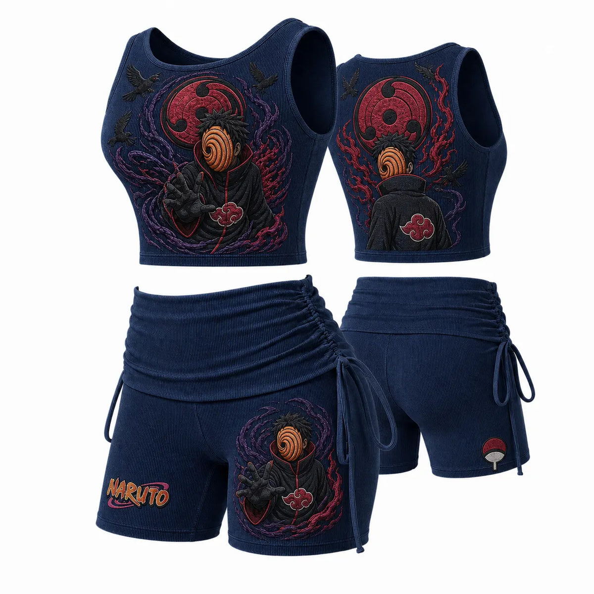 NINDO Women's Anime-Print Tank Top And Shorts Sports Set
