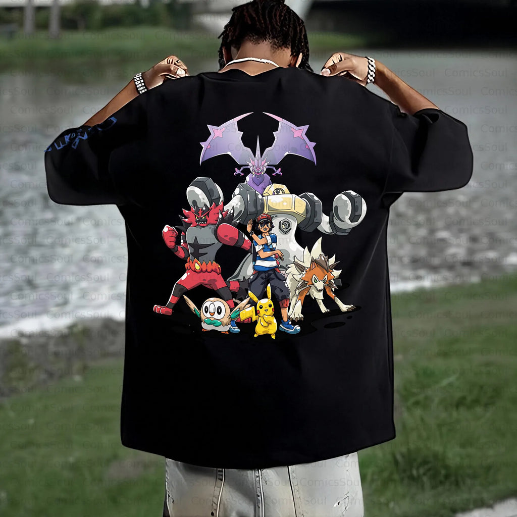 PKM-Unisex Anime Inspired Vintage T-Shirt