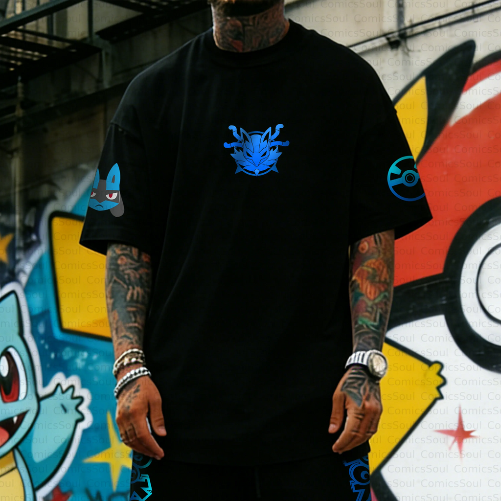 PKM-Unisex Anime Inspired Vintage T-Shirt