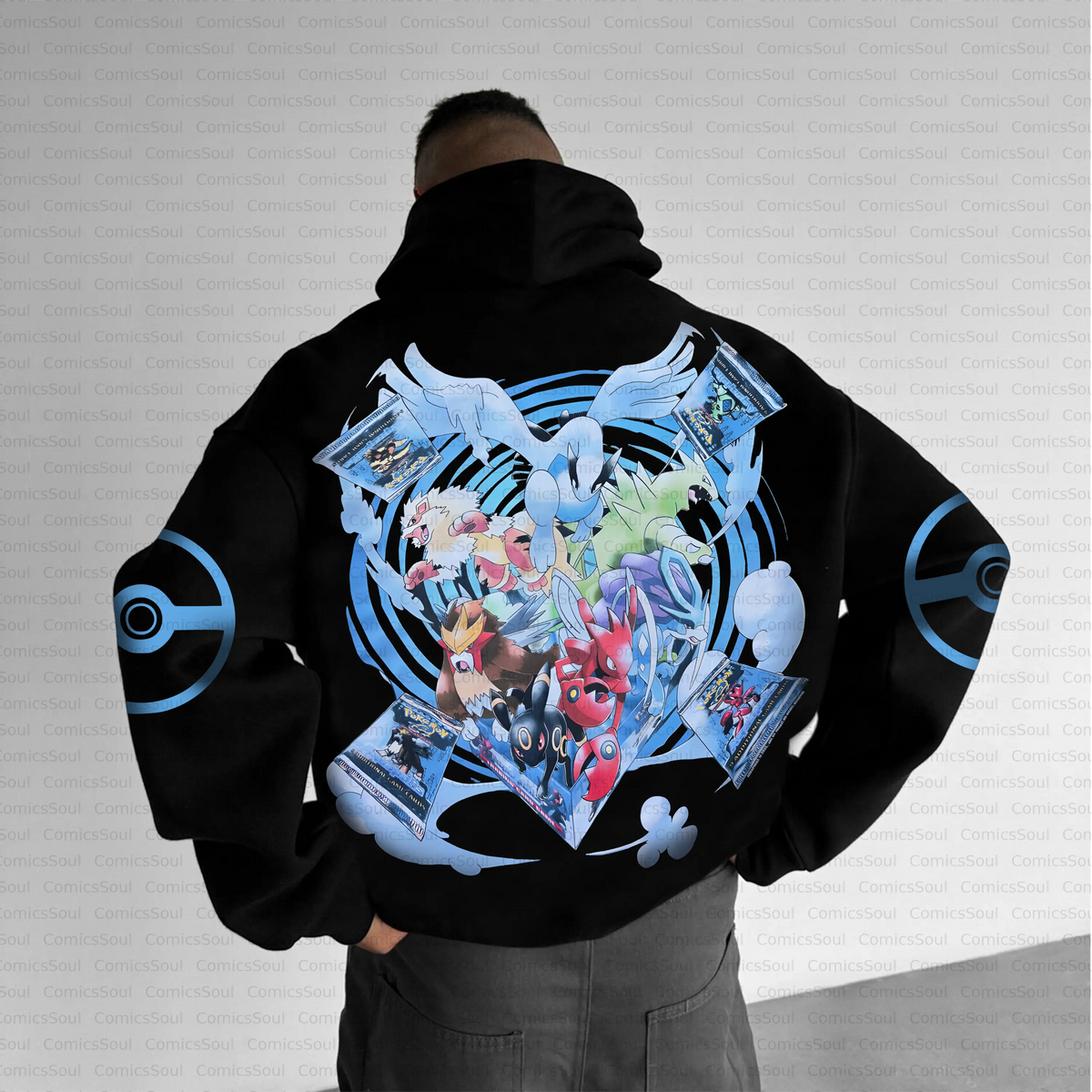 PKM-Unisex Anime Inspired Vintage Plush Hoodie