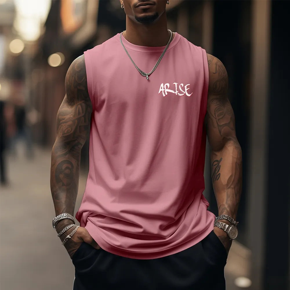 SL-Oversized Anime Print Gym Tank Top