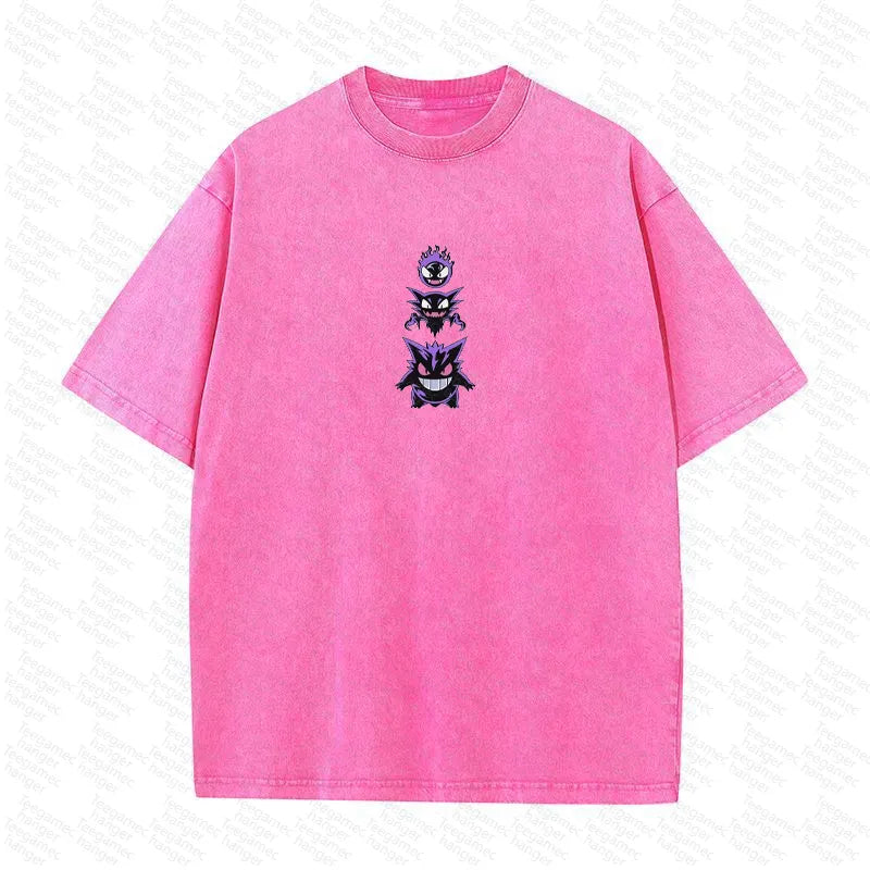 PKM-Unisex High Quality Inspired Vintage Washed 3D Direct Injection T-Shirt