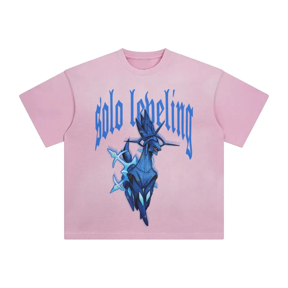 SL-Unisex Anime Inspired Washed  Vintage T-Shirt