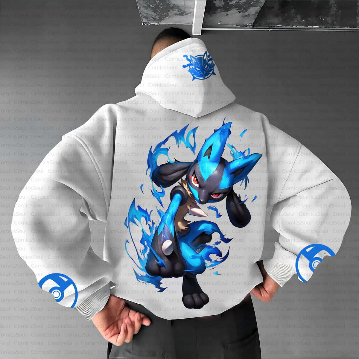 PKM-Unisex Anime Inspired Vintage Plush Hoodie