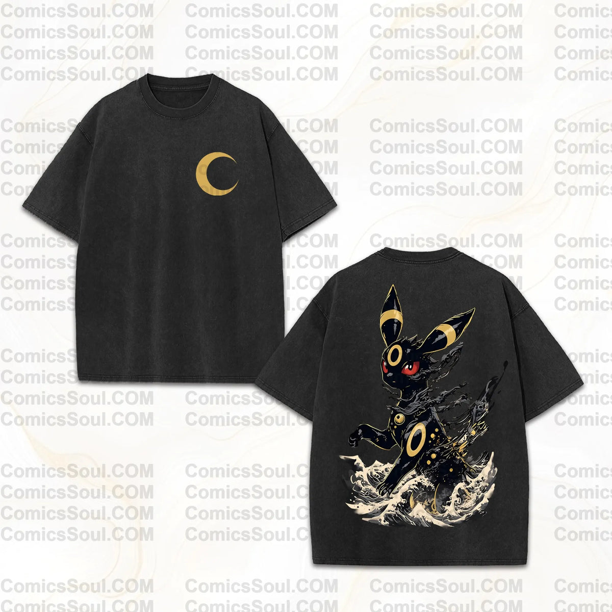 PKM-Vintage 3D Direct Inkjet Printed Washed Unisex T-Shirt