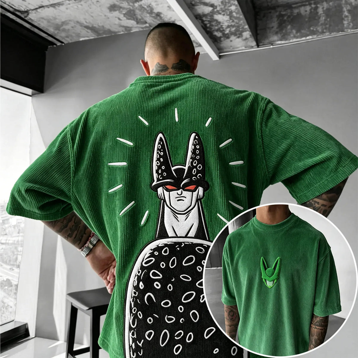 Dragon Ball Unisex Anime Inspired Vintage Corduroy T-Shirt