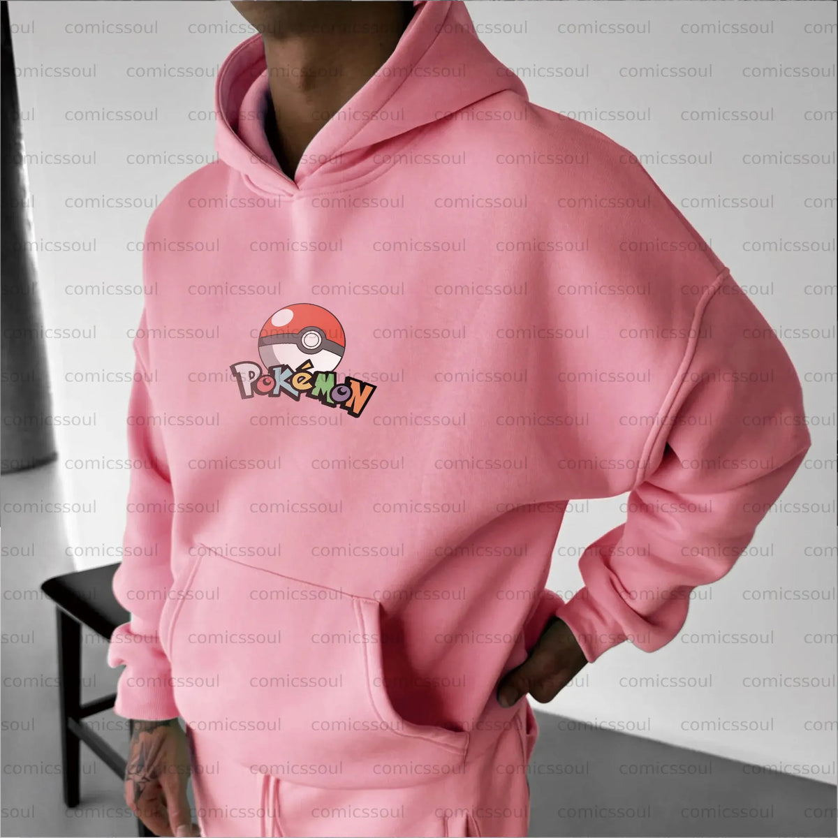 PKM-[Copy]Unisex Anime Graphic Streetwear Vintage Plush Hoodie