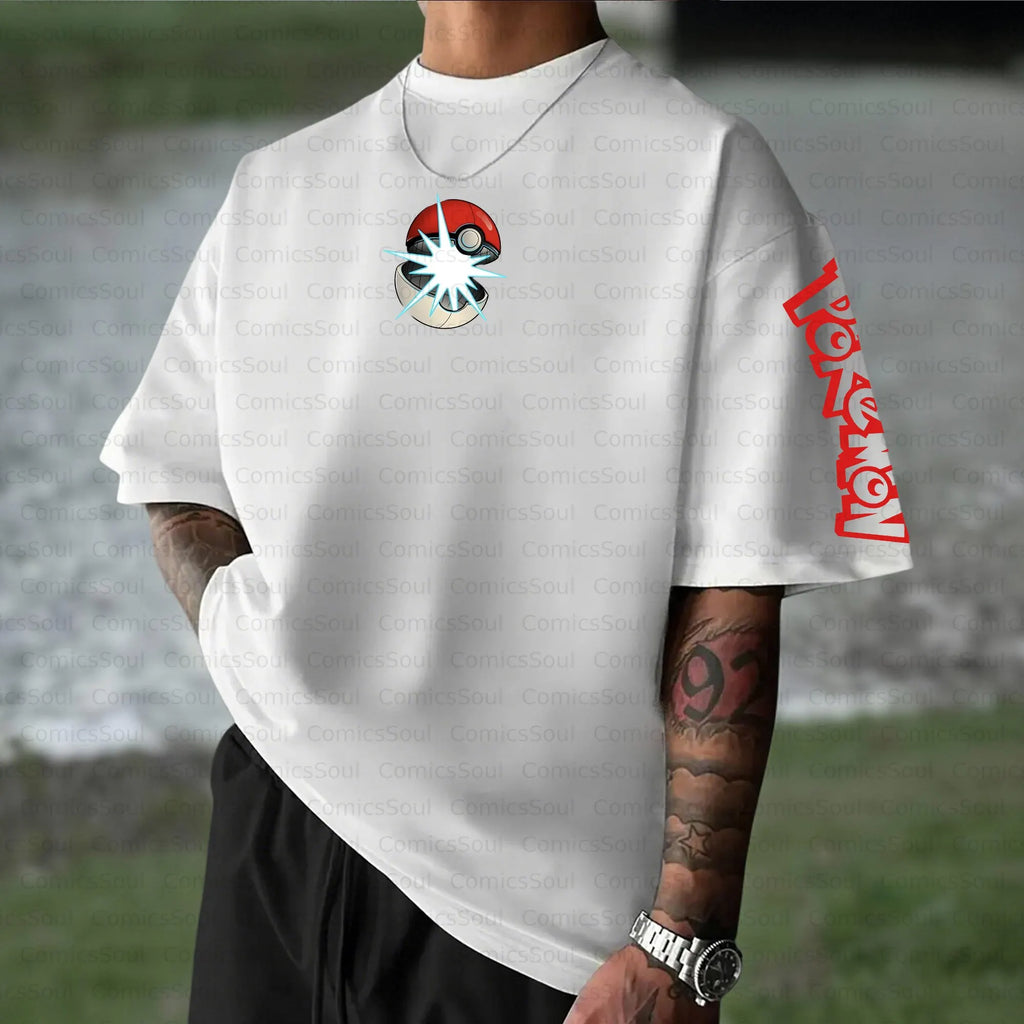 PKM-Unisex Anime Inspired Vintage T-Shirt