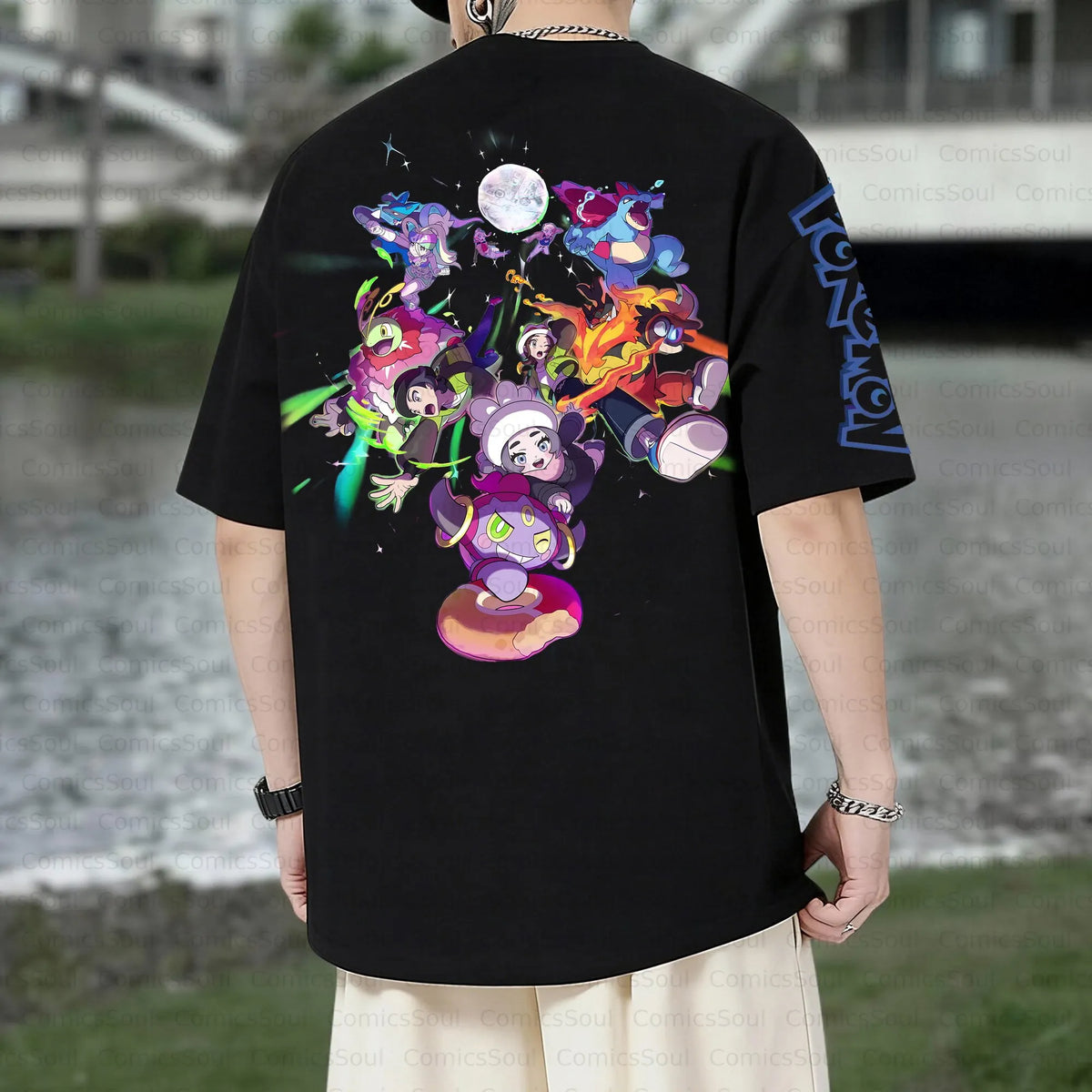 PKM-Unisex Anime Inspired Vintage T-Shirt