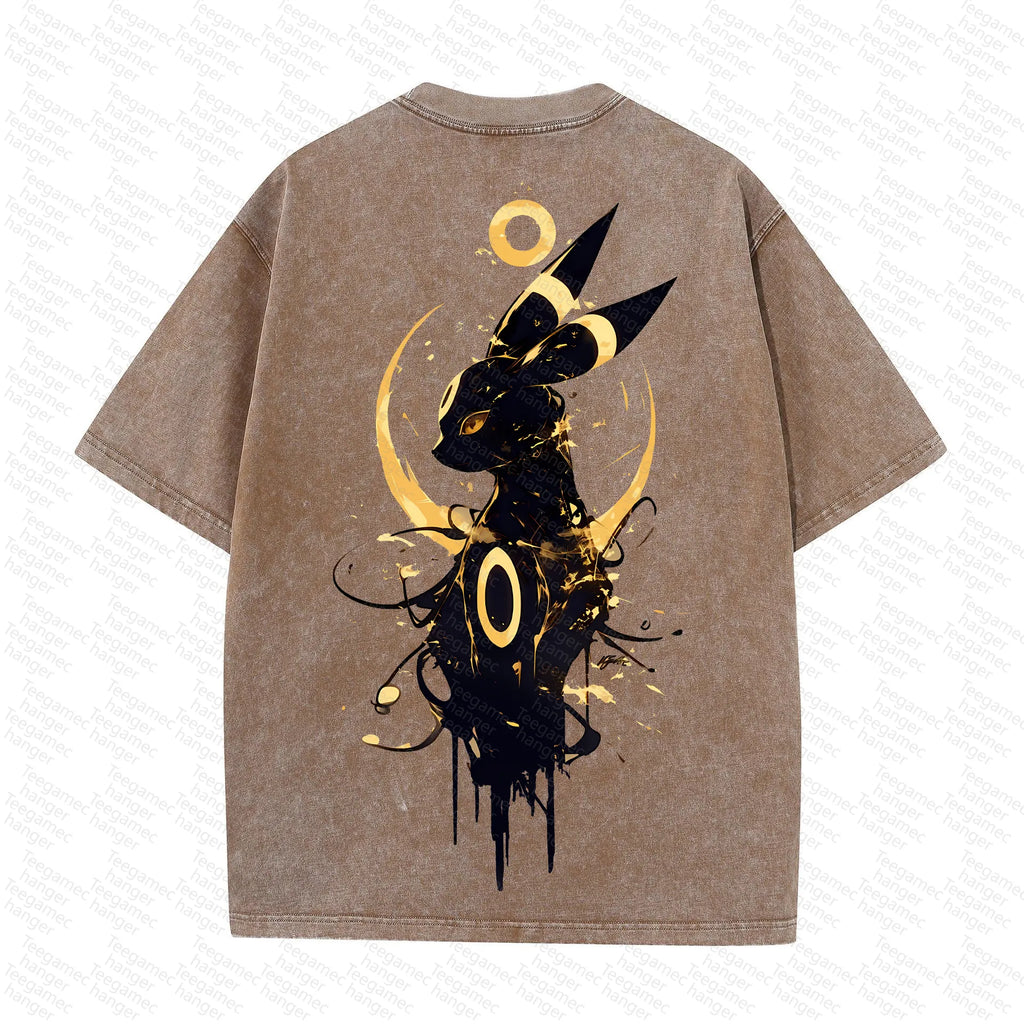 PKM-Unisex High Quality Inspired Vintage Washed 3D Direct Injection T-Shirt