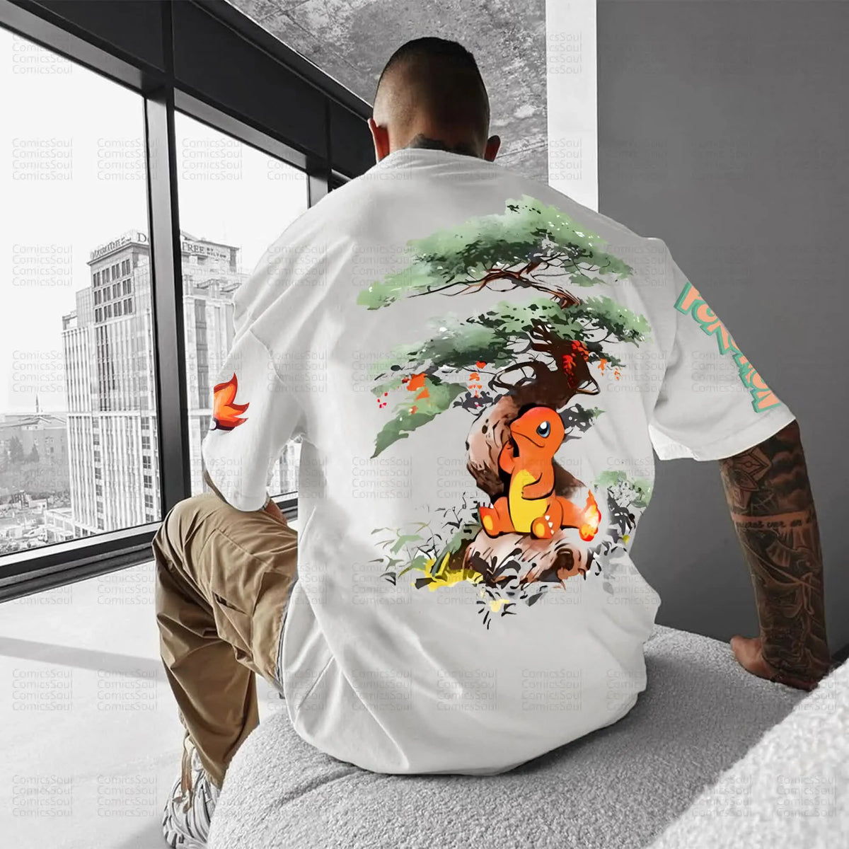 PKM-Unisex Anime Inspired Vintage T-Shirt