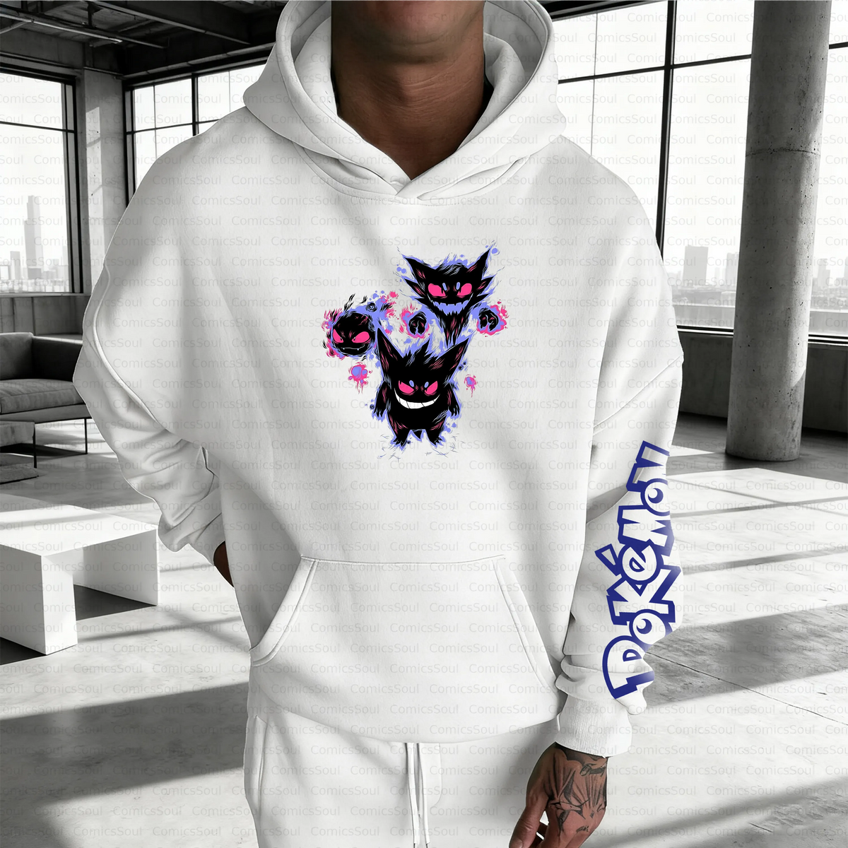 PKM-Unisex Anime Inspired Vintage Plush Hoodie